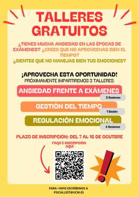 Impartición de talleres gratuitos en Psicall - octubre 2026.